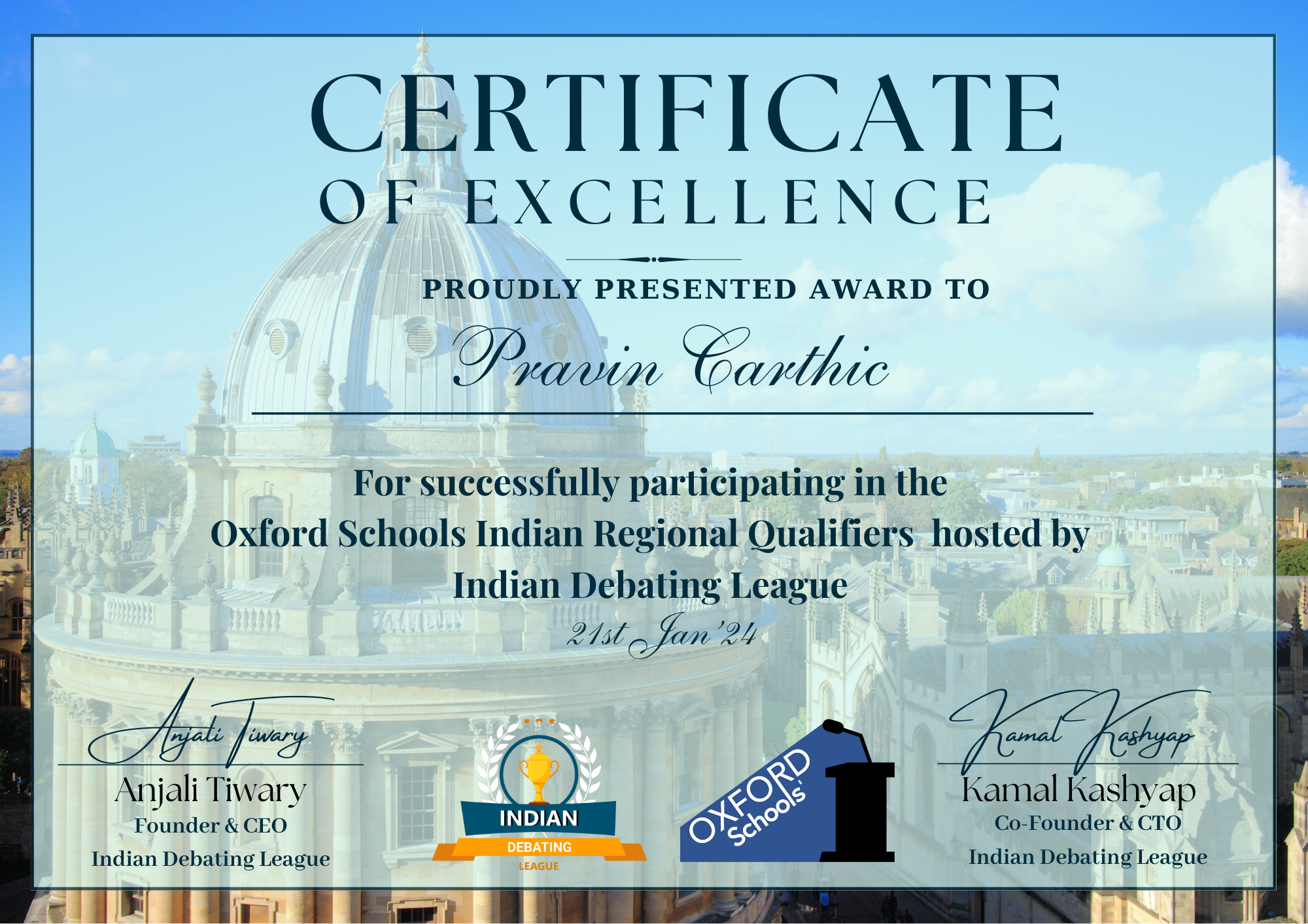 Oxford Schools – Indian Regional Qualifier